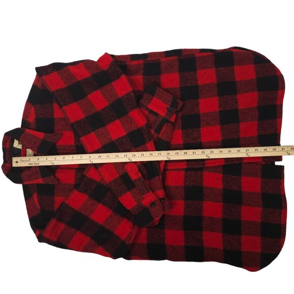Towncraft Buffalo Plaid Shacket READ Shirt Jacket Mens L Vintage 80s Wool Blend - Picture 11 of 16
